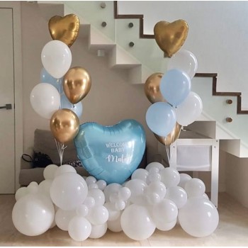 Μπαλόνια για νεογέννητο αγοράκι συννεφάκι με καρδιά